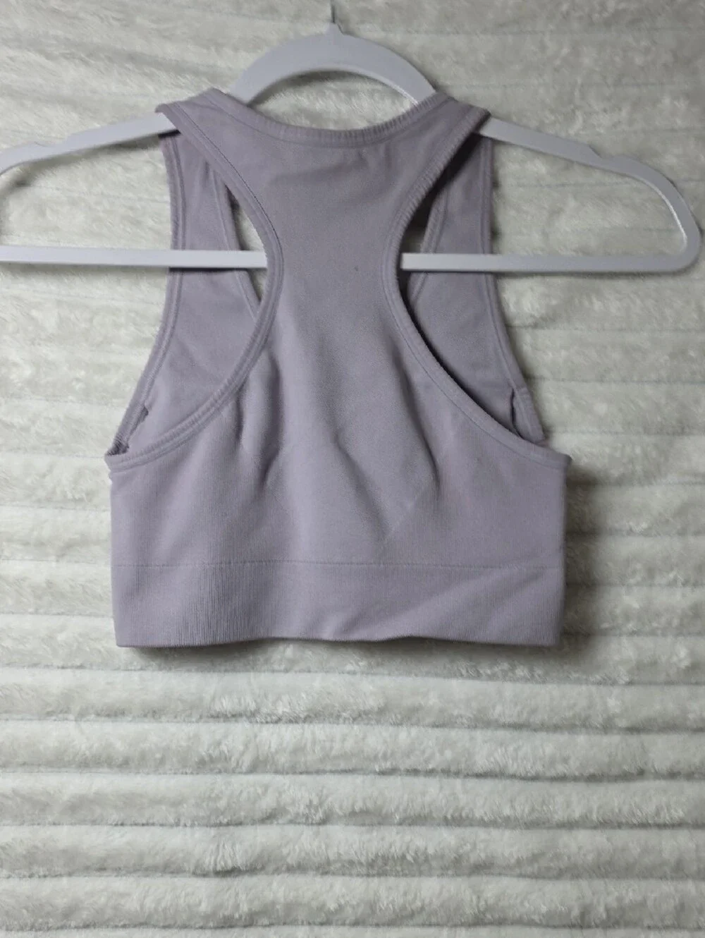 0602 Free People Seamless V-Neck Sports Bra - Lavender